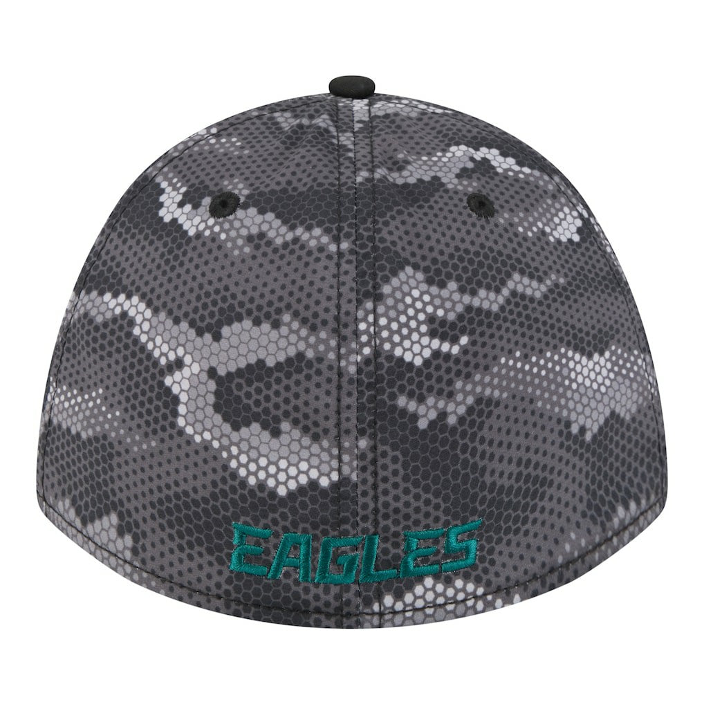 Philadelphia Eagles New Era Camo A-Frame 39THIRTY Flex Hat - Black cheap
