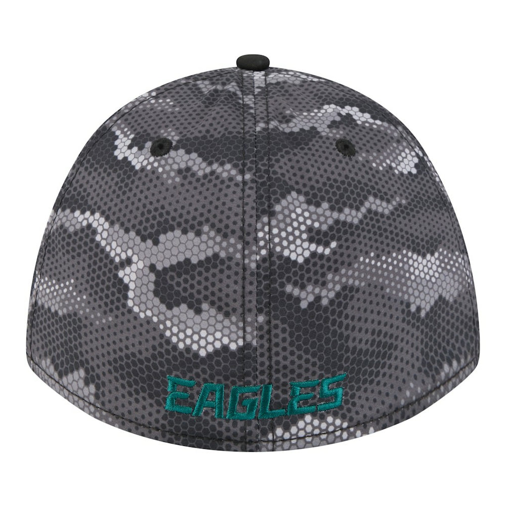 Philadelphia Eagles New Era Camo A-Frame 39THIRTY Flex Hat - Black cheap
