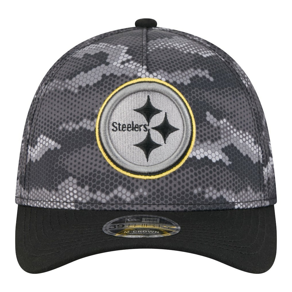 Pittsburgh Steelers New Era Camo A-Frame 39THIRTY Flex Hat - Black sale