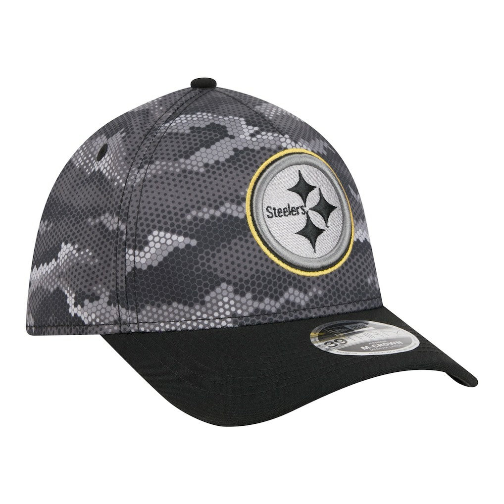 Pittsburgh Steelers New Era Camo A-Frame 39THIRTY Flex Hat - Black sale