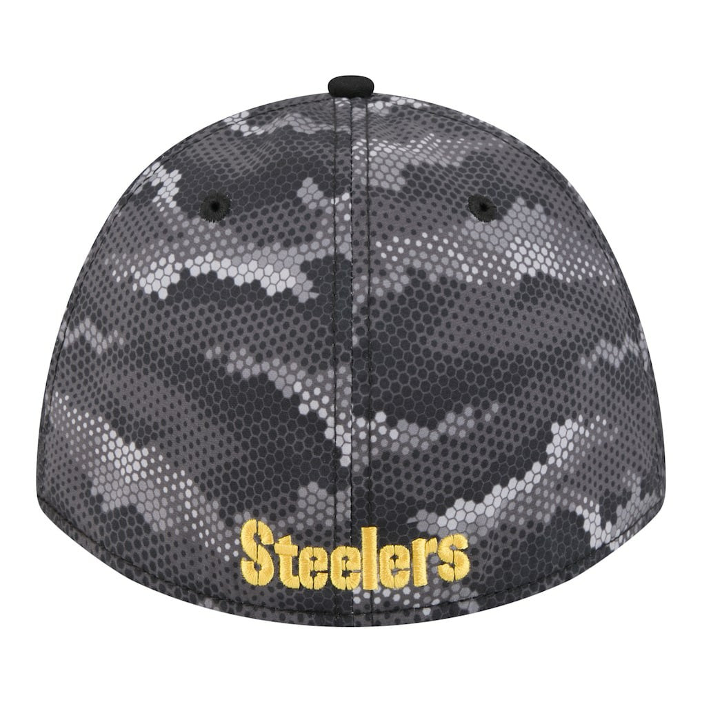 Pittsburgh Steelers New Era Camo A-Frame 39THIRTY Flex Hat - Black sale