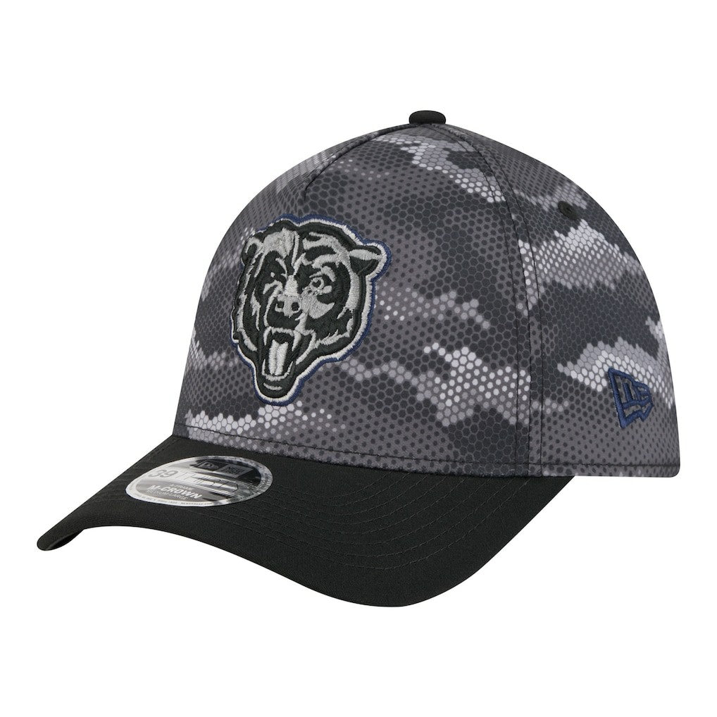 Chicago Bears New Era Camo A-Frame 39THIRTY Flex Hat - Black sale