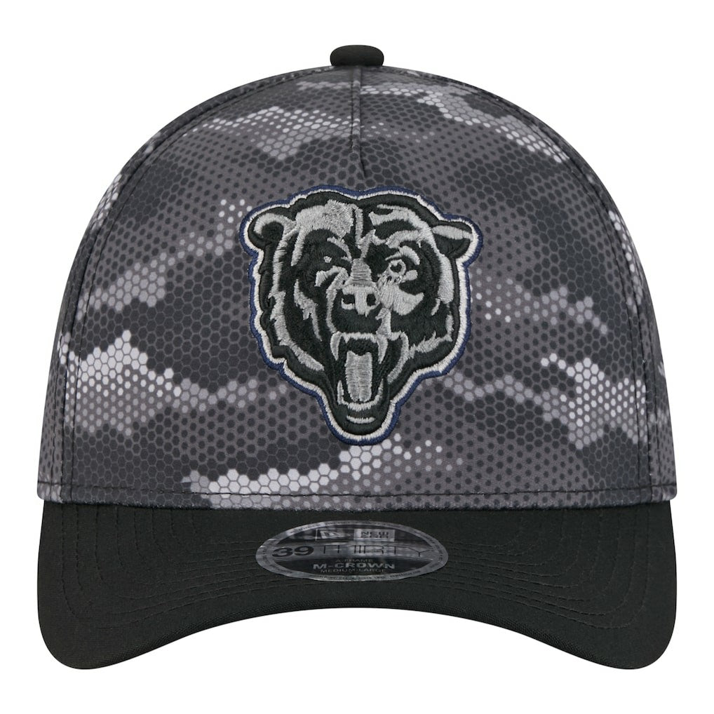 Chicago Bears New Era Camo A-Frame 39THIRTY Flex Hat - Black sale
