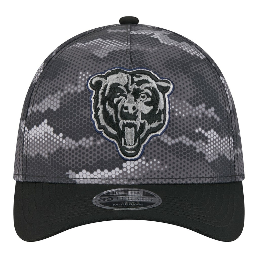Chicago Bears New Era Camo A-Frame 39THIRTY Flex Hat - Black sale