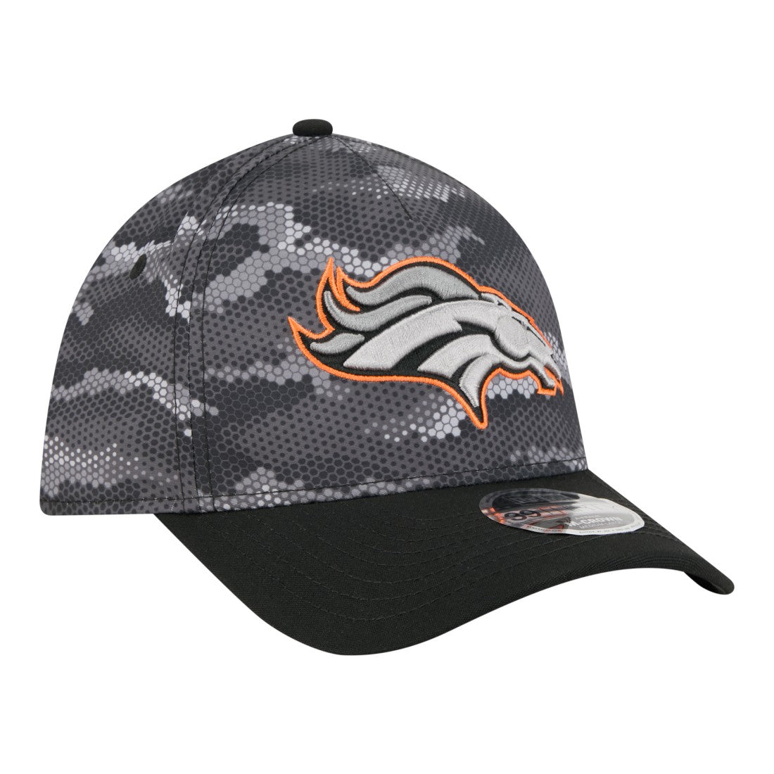 Denver Broncos New Era Camo A-Frame 39THIRTY Flex Hat - Black sale