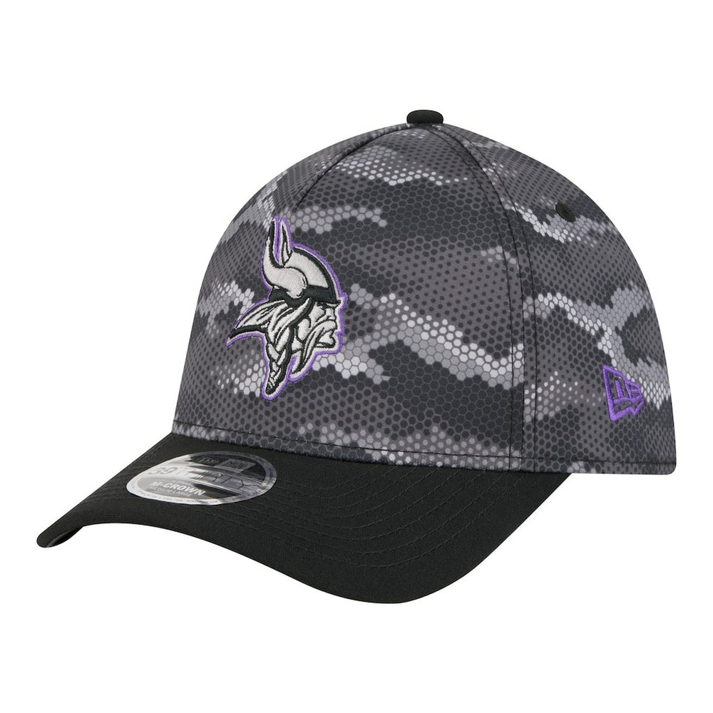 Minnesota Vikings New Era Camo A-Frame 39THIRTY Flex Hat - Black outlet