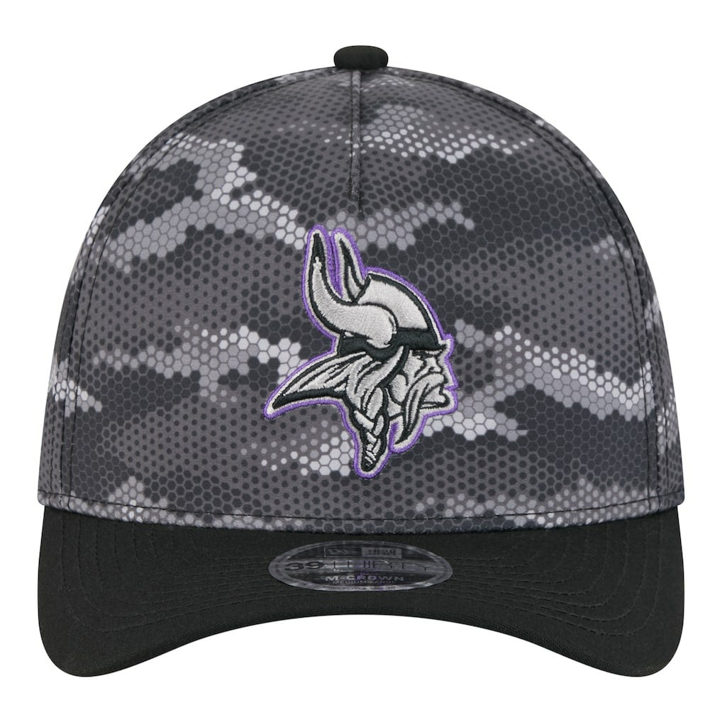 Minnesota Vikings New Era Camo A-Frame 39THIRTY Flex Hat - Black outlet