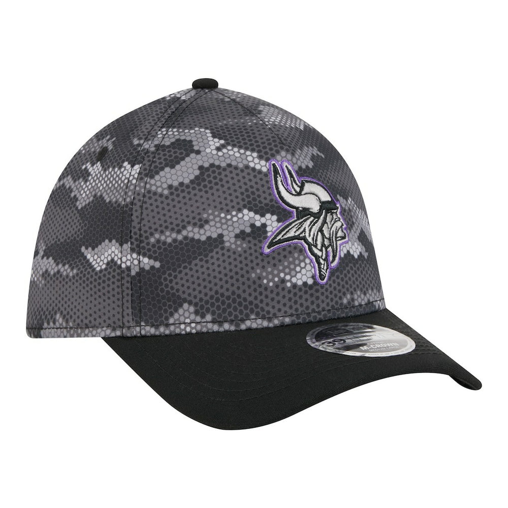Minnesota Vikings New Era Camo A-Frame 39THIRTY Flex Hat - Black outlet