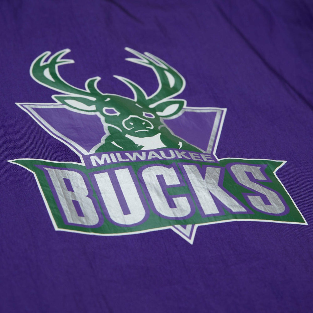 Milwaukee Bucks Playmaker Full-Zip Hooded Windbreaker Jacket - Purple | Mitchell & Ness discount