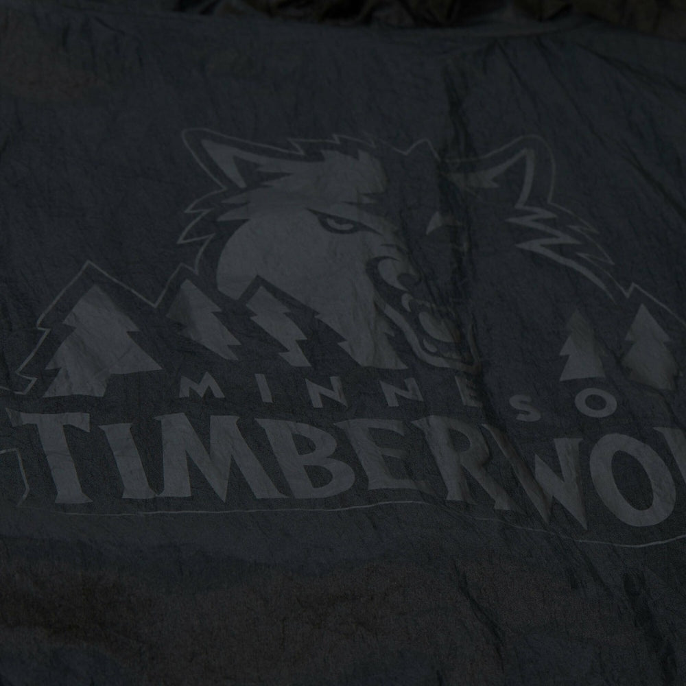 Minnesota Timberwolves Playmaker Full-Zip Hooded Windbreaker Jacket - Black | Mitchell & Ness cheap