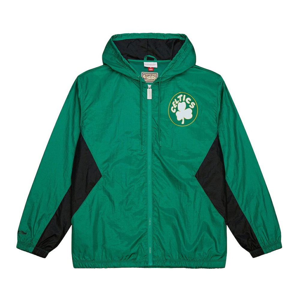 Boston Celtics Playmaker Full-Zip Hooded Windbreaker Jacket - Kelly Green | Mitchell & Ness outlet