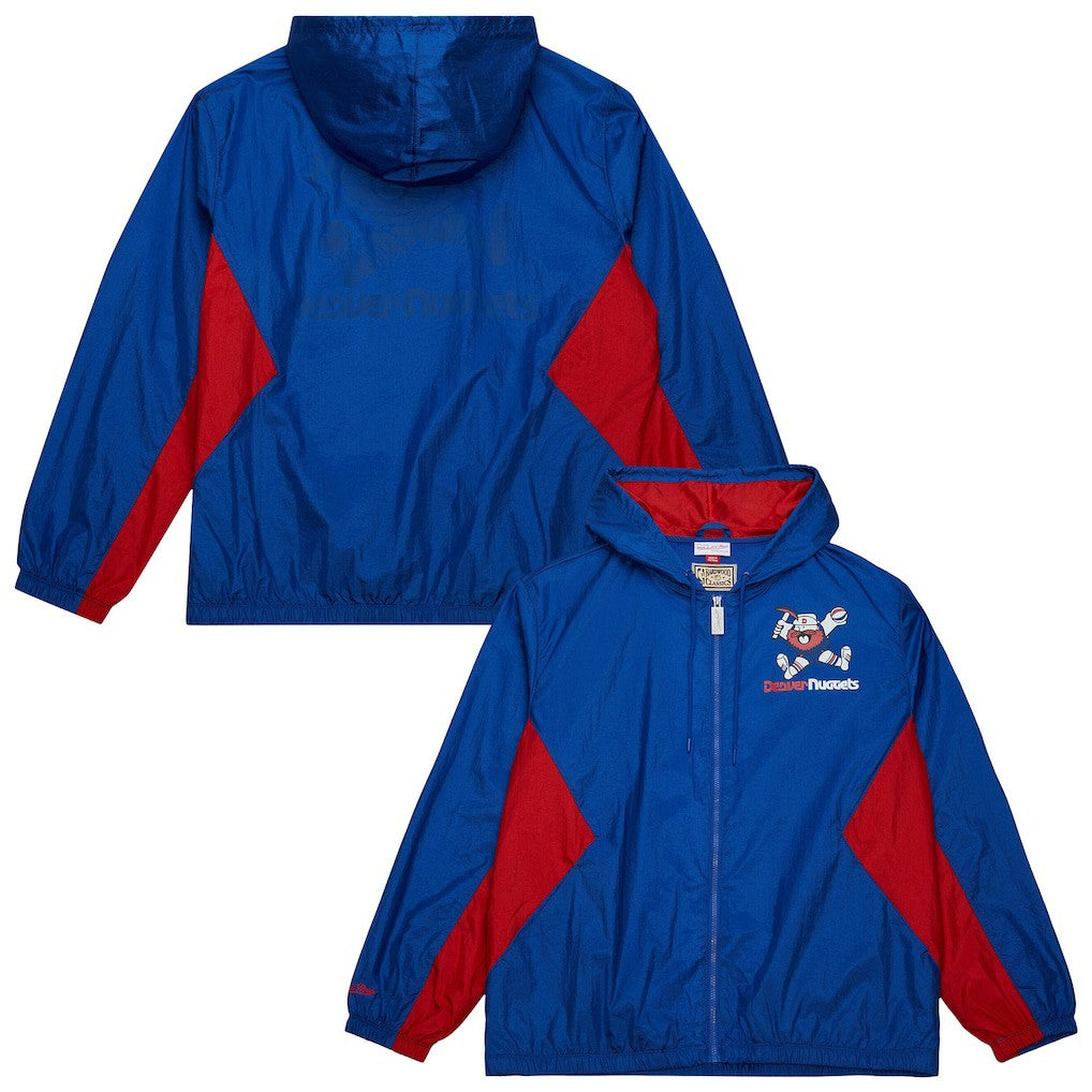 Denver Nuggets Playmaker Full-Zip Hooded Windbreaker Jacket sale - Blue | Mitchell & Ness online