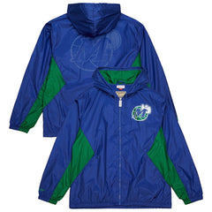 Dallas Mavericks Playmaker Full-Zip Hooded Windbreaker Jacket sale - Blue | Mitchell & Ness online