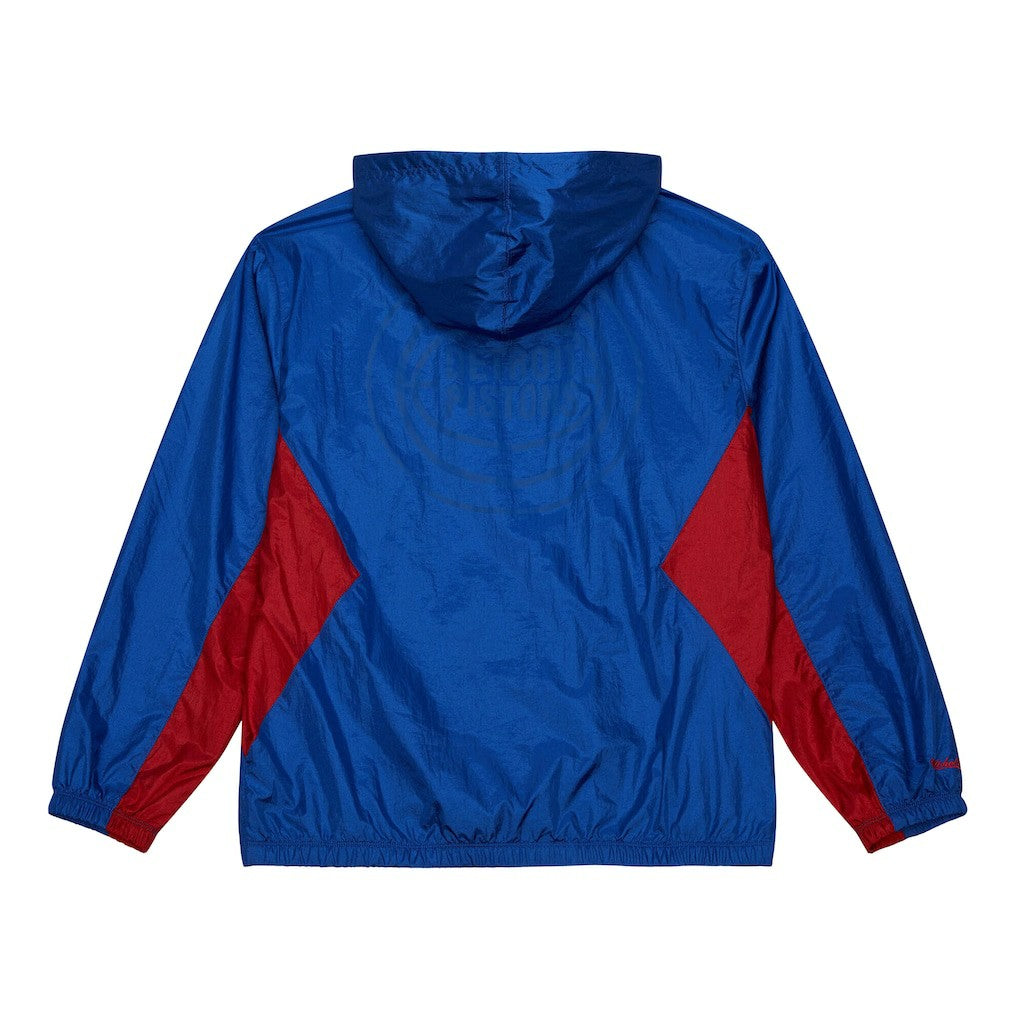 Detroit Pistons Playmaker Full-Zip Hooded Windbreaker Jacket sale - Blue | Mitchell & Ness on sale