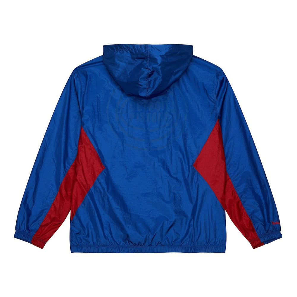 Detroit Pistons Playmaker Full-Zip Hooded Windbreaker Jacket sale - Blue | Mitchell & Ness on sale