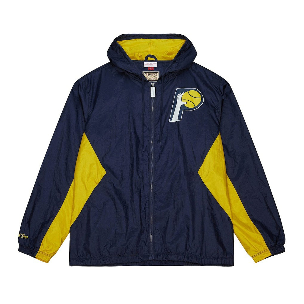 Indiana Pacers Playmaker Full-Zip Hooded Windbreaker Jacket - Navy | Mitchell & Ness discount
