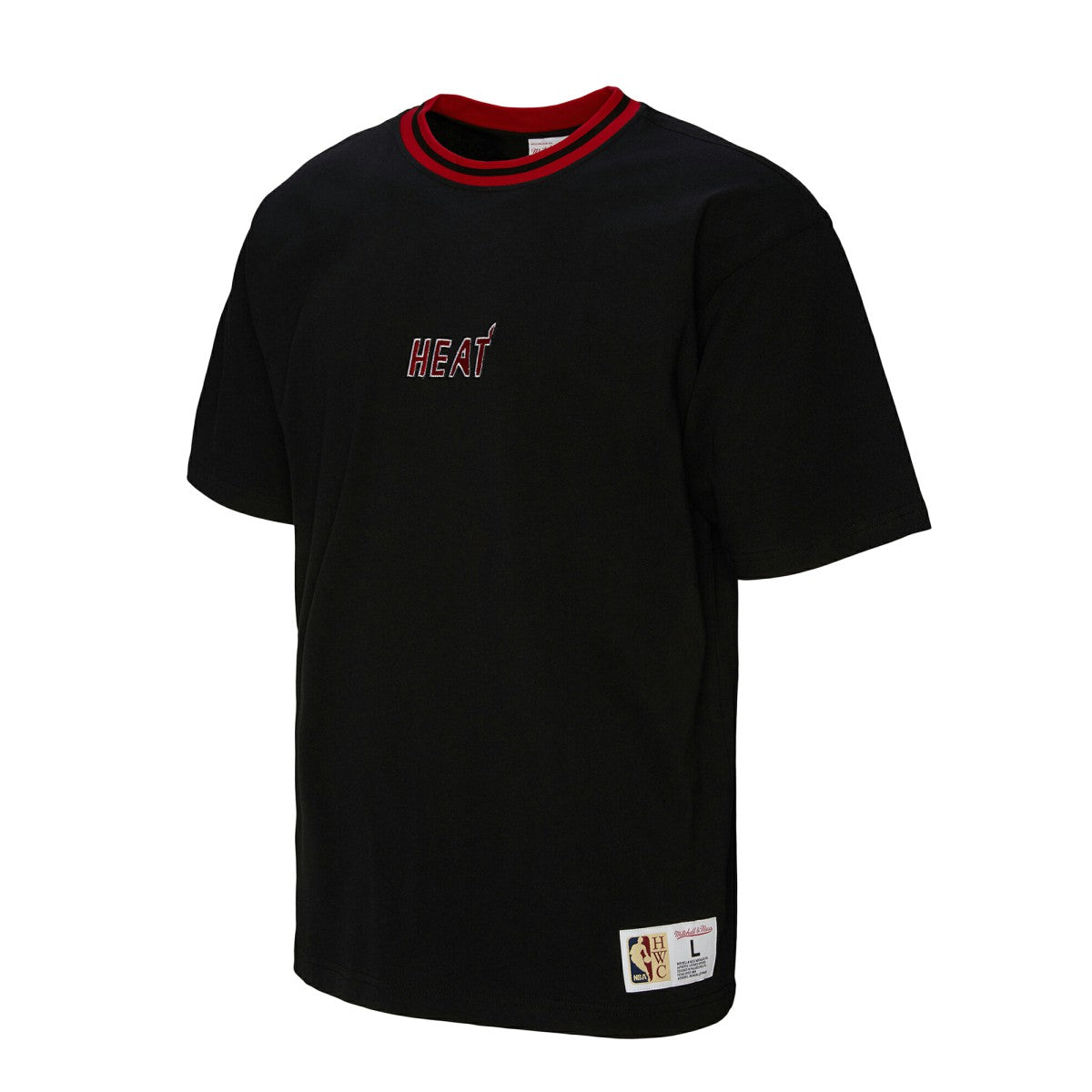 Miami Heat Unisex Playmaker Vintage Logo T-Shirt - Black | Mitchell & Ness for sale