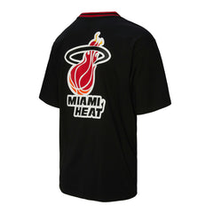 Miami Heat Unisex Playmaker Vintage Logo T-Shirt - Black | Mitchell & Ness for sale
