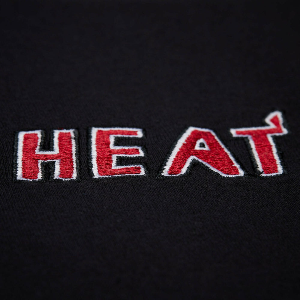 Miami Heat Unisex Playmaker Vintage Logo T-Shirt - Black | Mitchell & Ness for sale