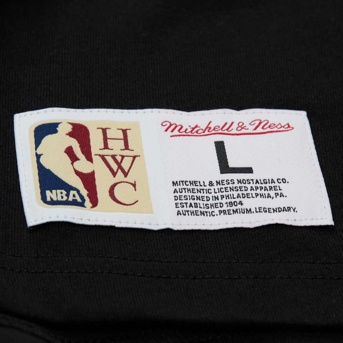 Miami Heat Unisex Playmaker Vintage Logo T-Shirt - Black | Mitchell & Ness for sale