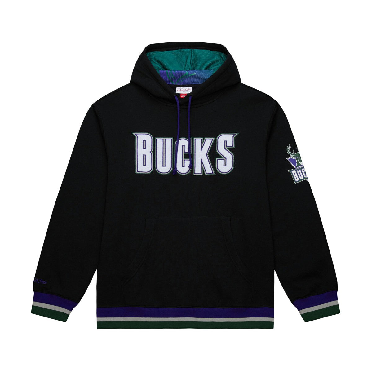 Milwaukee Bucks Unisex Vintage Heavyweight Hoodie - Black | Mitchell & Ness cheap