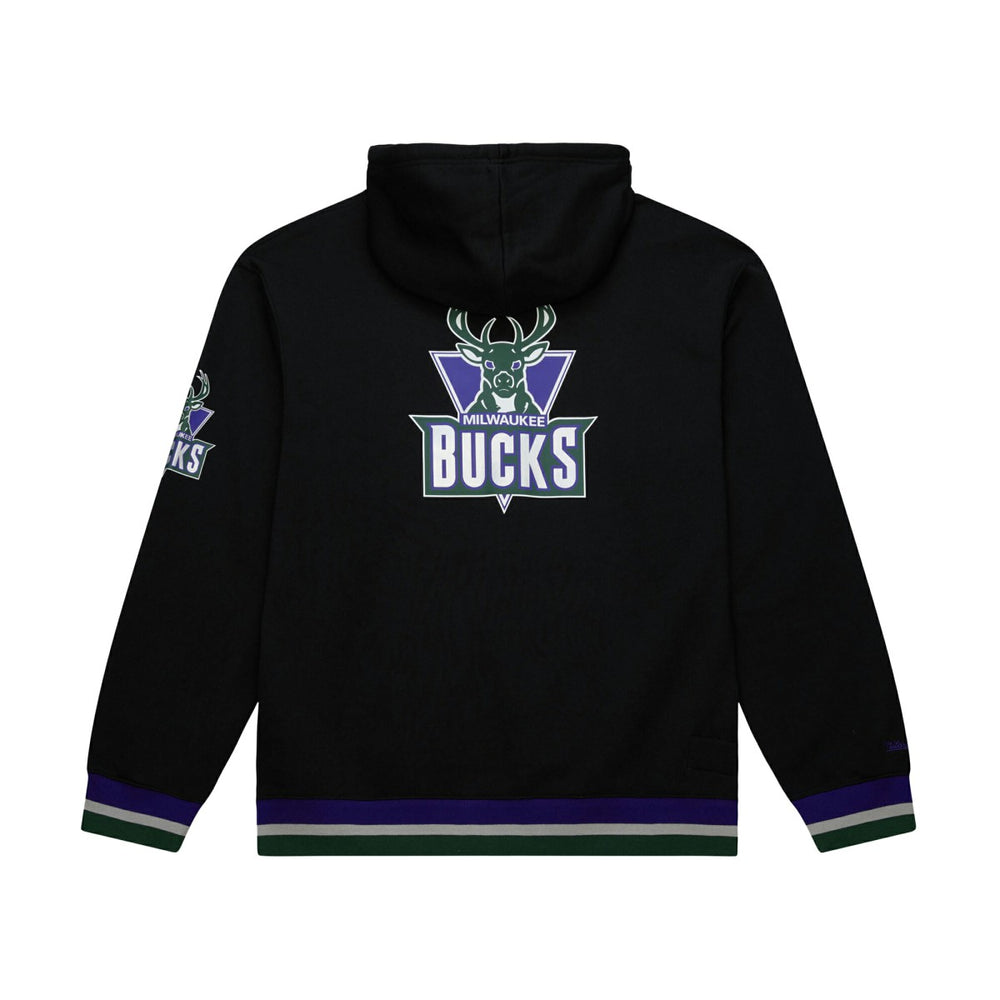 Milwaukee Bucks Unisex Vintage Heavyweight Hoodie - Black | Mitchell & Ness cheap