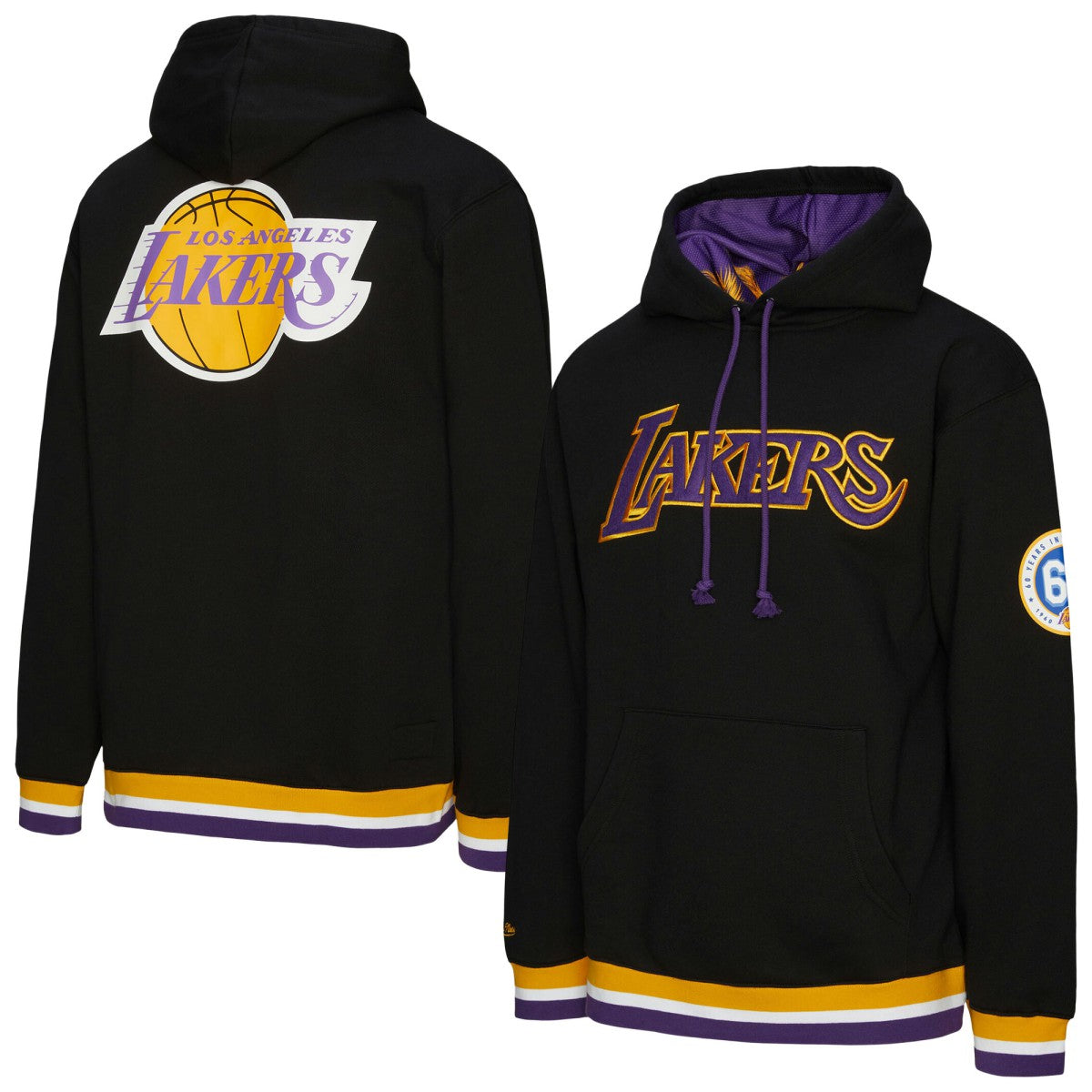 Los Angeles Lakers Unisex Vintage Heavyweight Hoodie - Black | Mitchell & Ness online