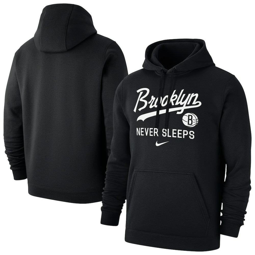 Brooklyn Nets Brooklyn Never Sleeps Club Hoodie - Black | Nike on sale