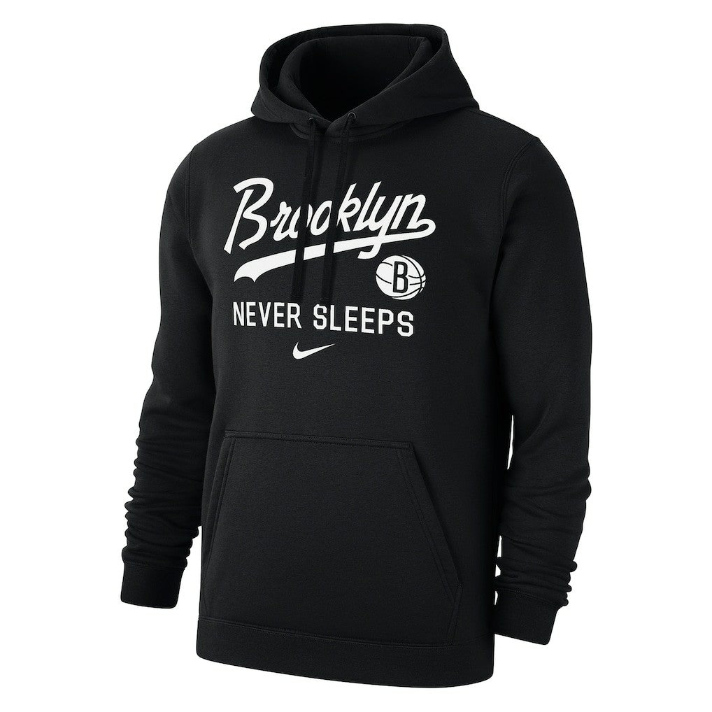 Brooklyn Nets Brooklyn Never Sleeps Club Hoodie - Black | Nike on sale
