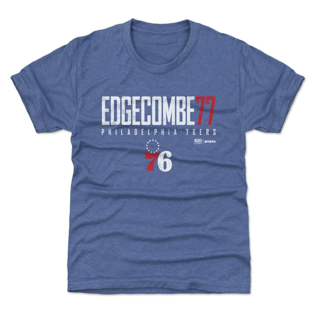 VJ Edgecombe Philadelphia 76ers 500 Level Youth Elite Name & Number T-Shirt - Royal outlet