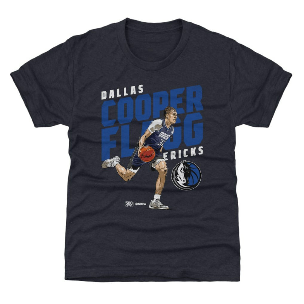 Cooper Flagg Dallas Mavericks 500 Level Youth Slant T-Shirt sale - Navy outlet