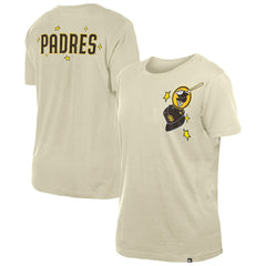 San Diego Padres Women's Stars & Cap T-Shirt - Cream | New Era