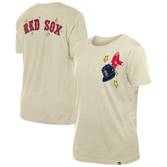 Boston Red Sox Women's Stars & Cap T-Shirt - Cream | New Era