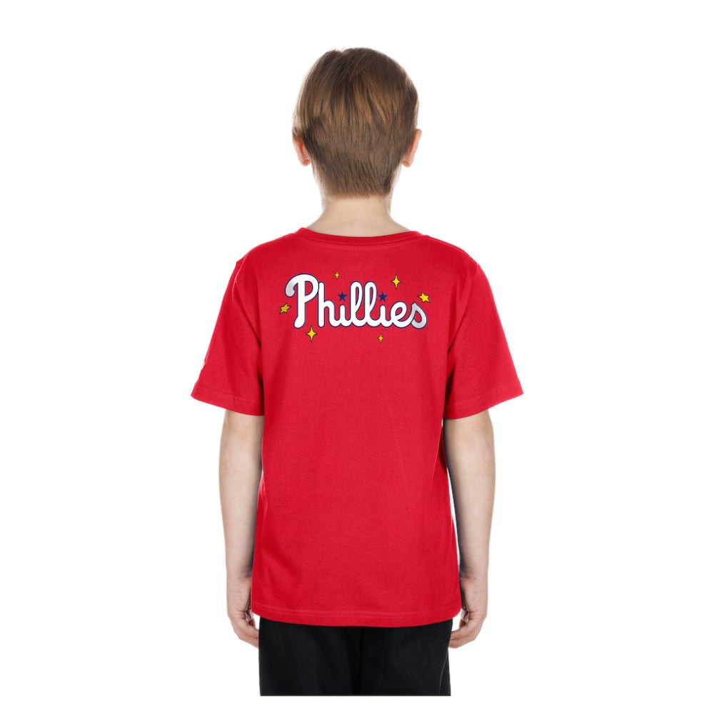 Philadelphia Phillies Youth Stars & Cap T-Shirt - Red | New Era