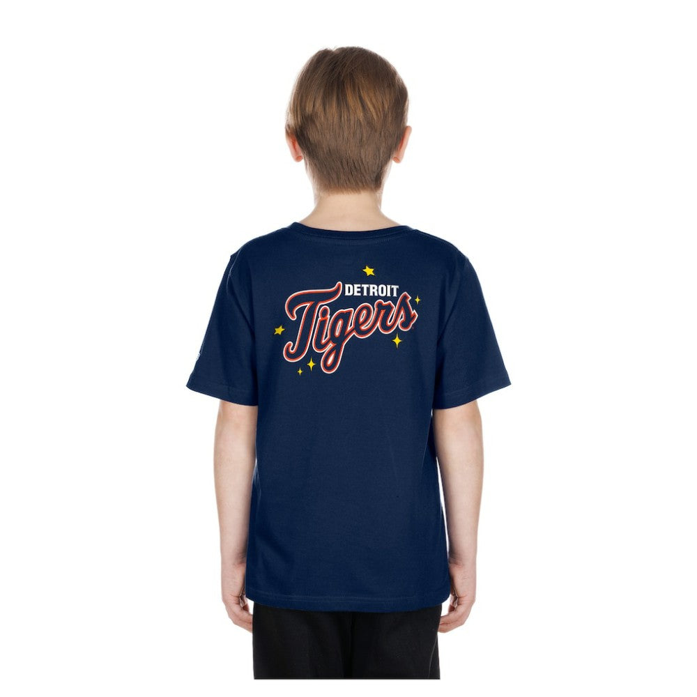 Detroit Tigers Youth Stars & Cap T-Shirt - Navy | New Era