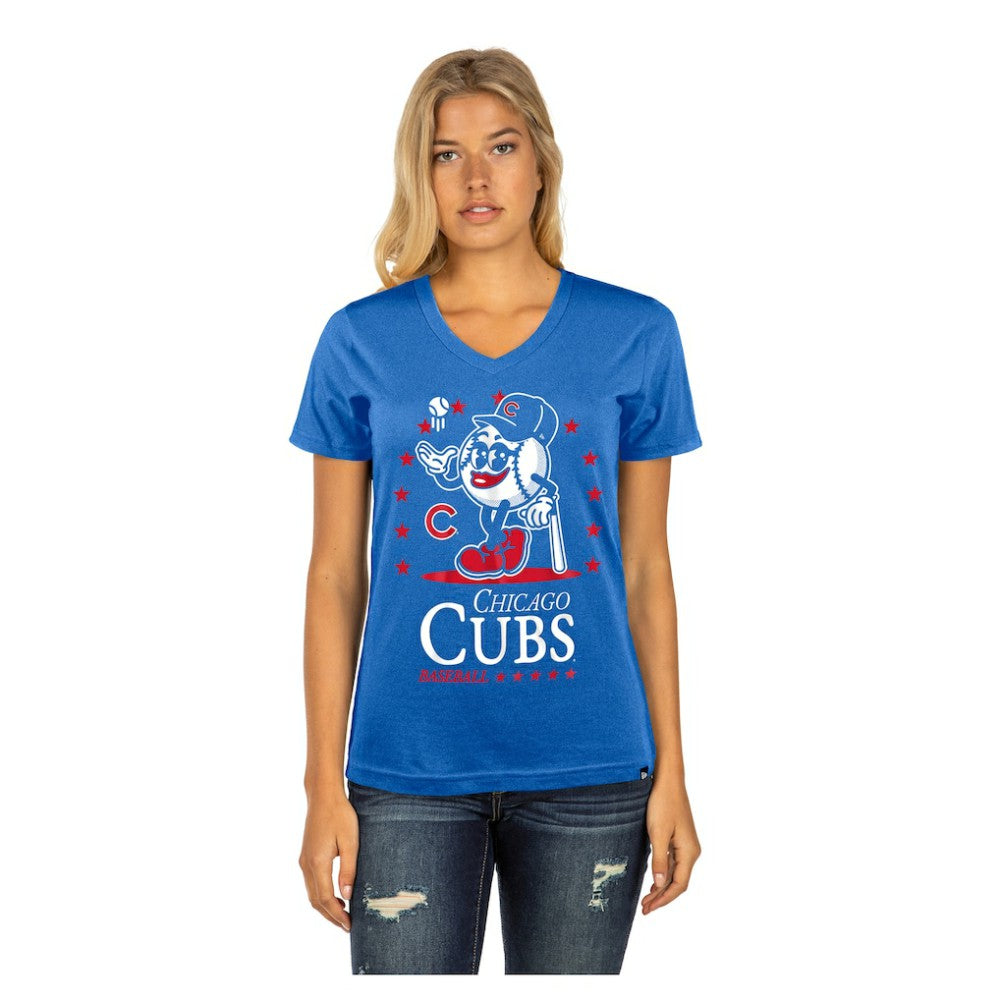 Chicago Cubs Women's Little Miss 2 V-Neck T-Shirt - Royal | New Era