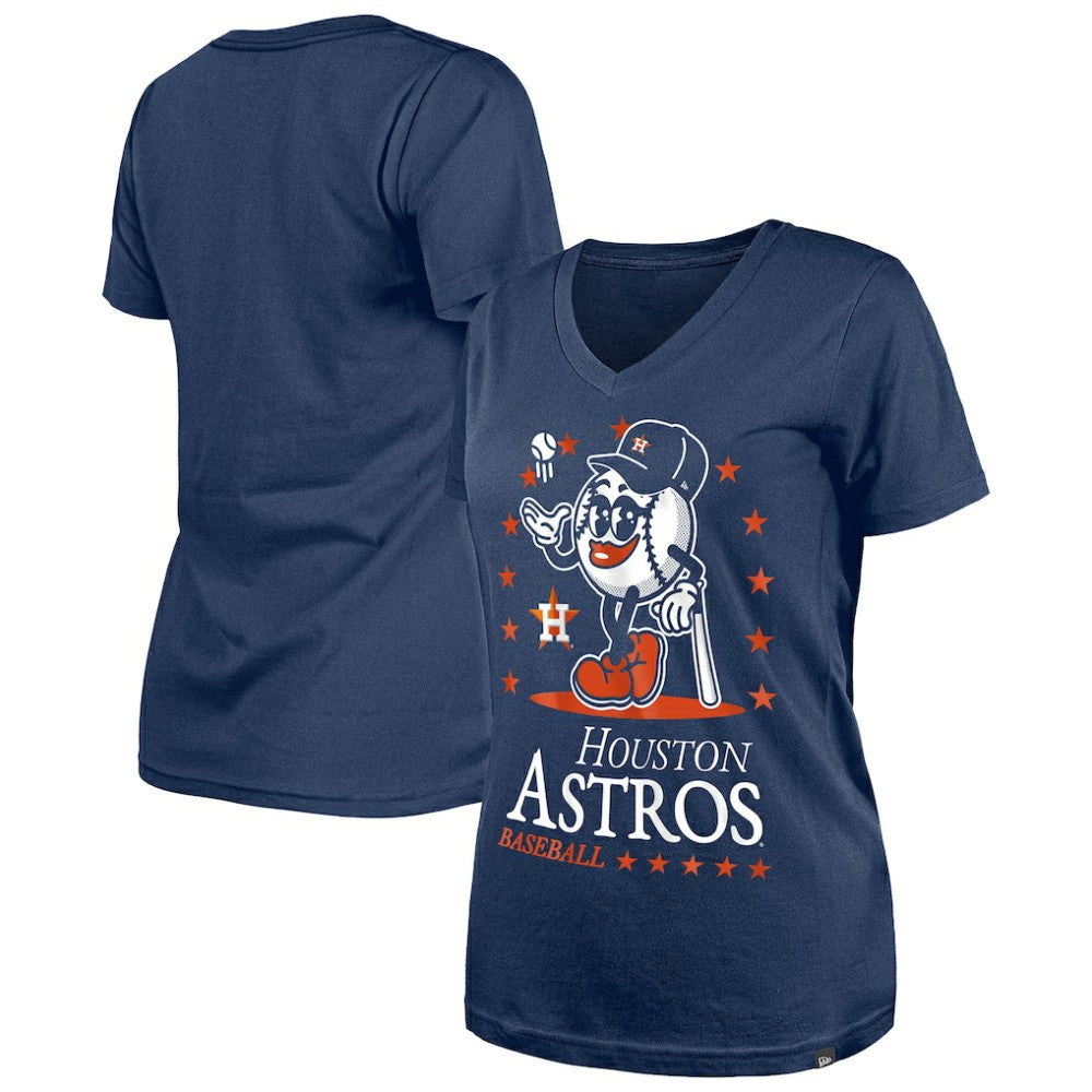 Houston Astros Women's Little Miss 2 V-Neck T-Shirt - Navy | New Era