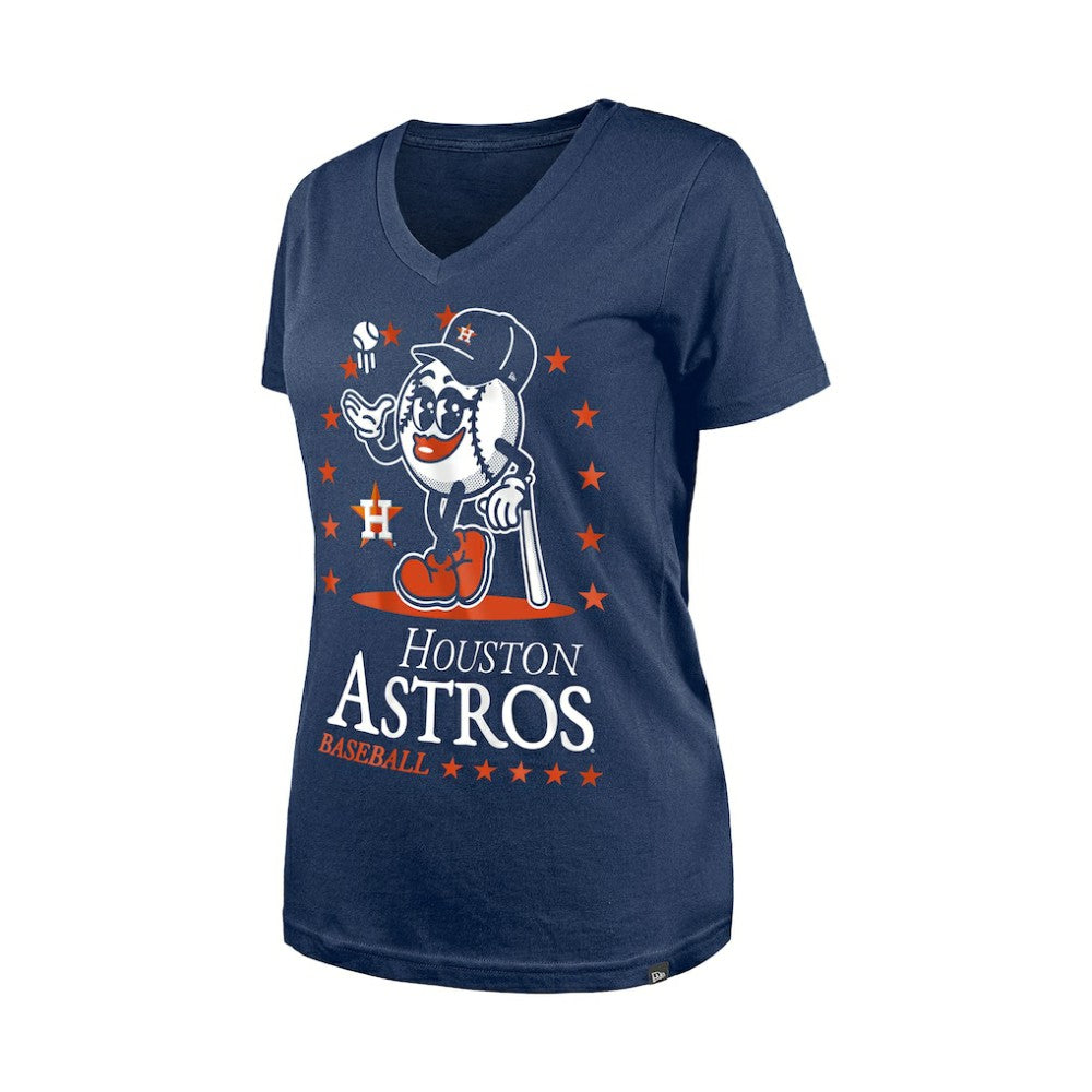 Houston Astros Women's Little Miss 2 V-Neck T-Shirt - Navy | New Era