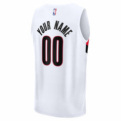 Portland Trail Blazers Fast Break Replica Custom Jersey - Association Edition - White | Fanatics for sale
