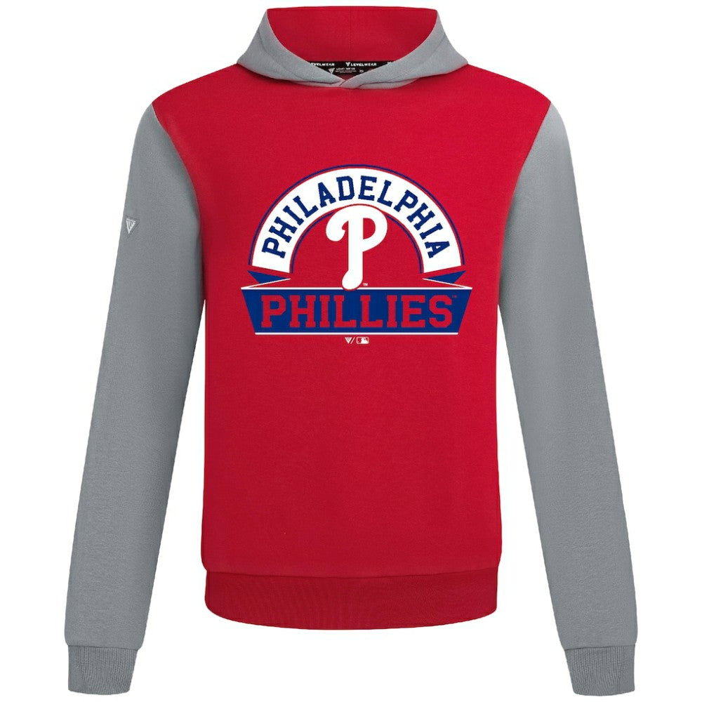 Philadelphia Phillies Levelwear Throwback Ultimate Banner Arch Hoodie - Red