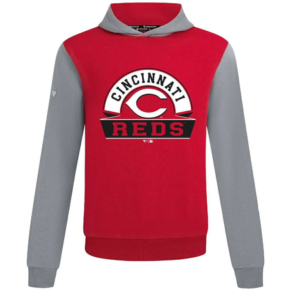 Cincinnati Reds Levelwear Throwback Ultimate Banner Arch Hoodie - Red