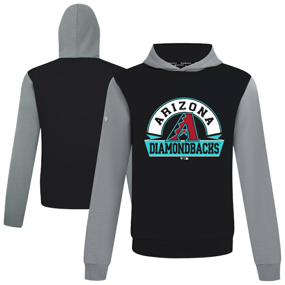 Arizona Diamondbacks Levelwear Throwback Ultimate Banner Arch Hoodie - Black