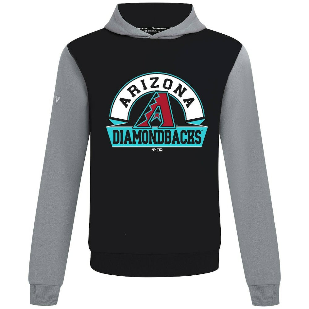 Arizona Diamondbacks Levelwear Throwback Ultimate Banner Arch Hoodie - Black