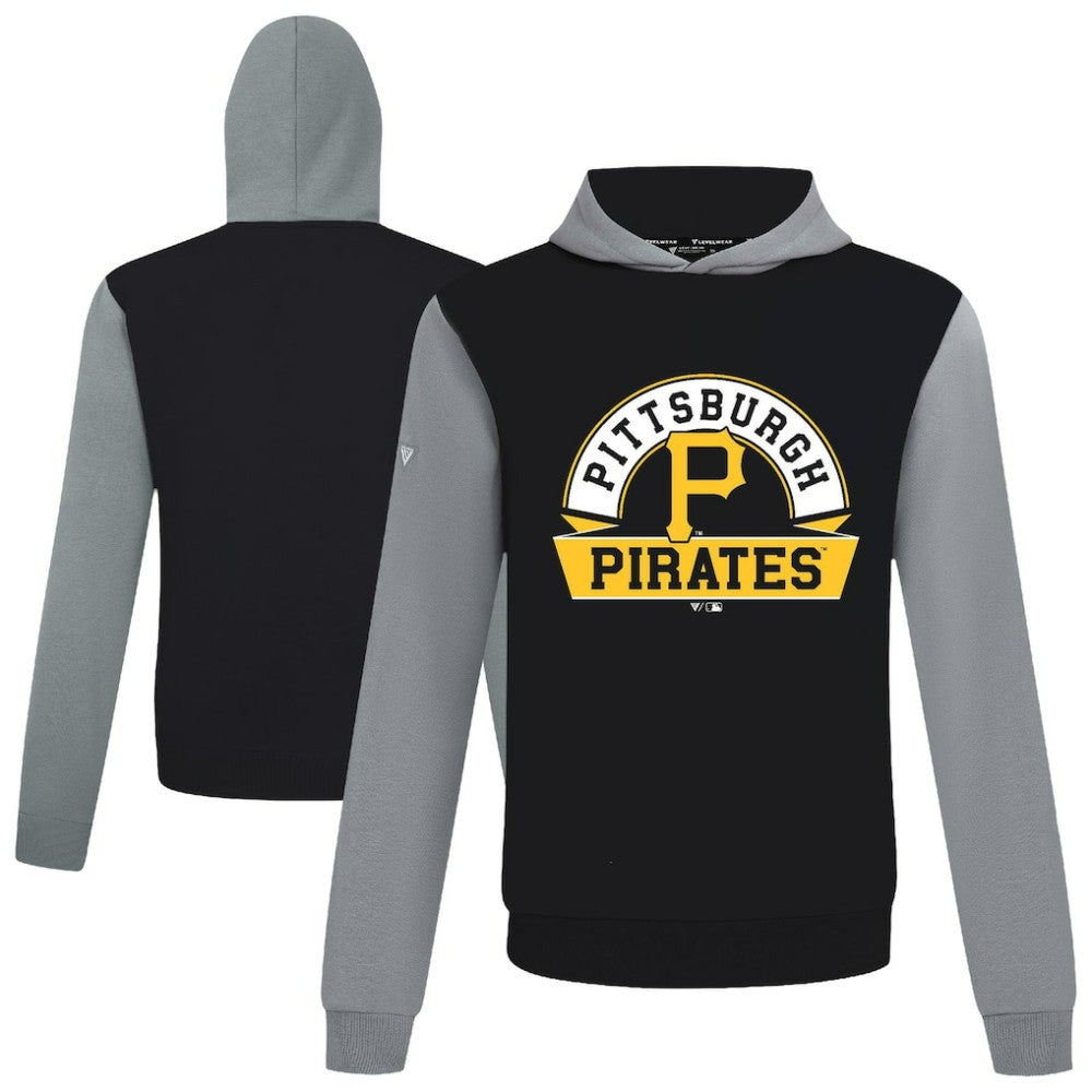Pittsburgh Pirates Levelwear Throwback Ultimate Banner Arch Hoodie - Black