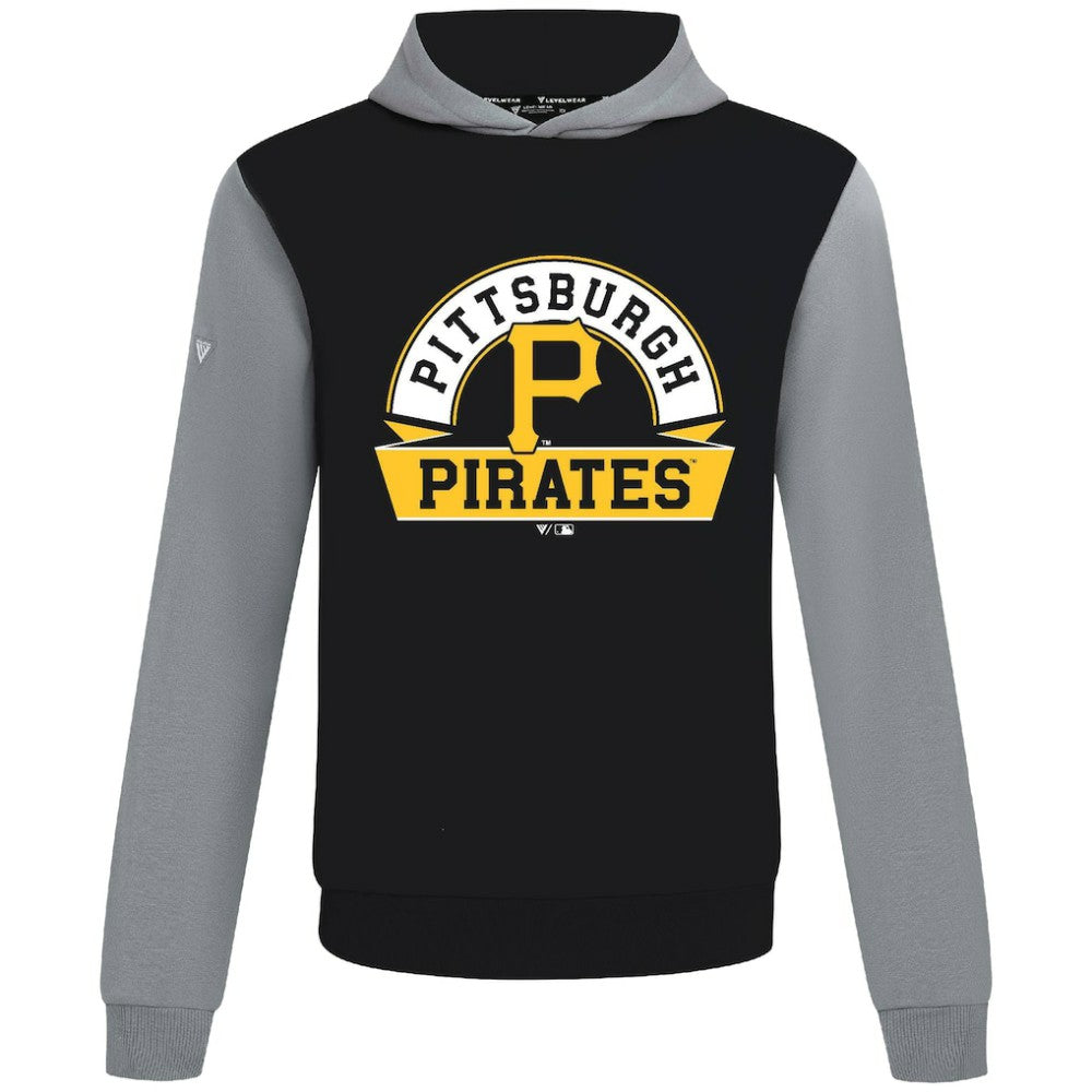Pittsburgh Pirates Levelwear Throwback Ultimate Banner Arch Hoodie - Black
