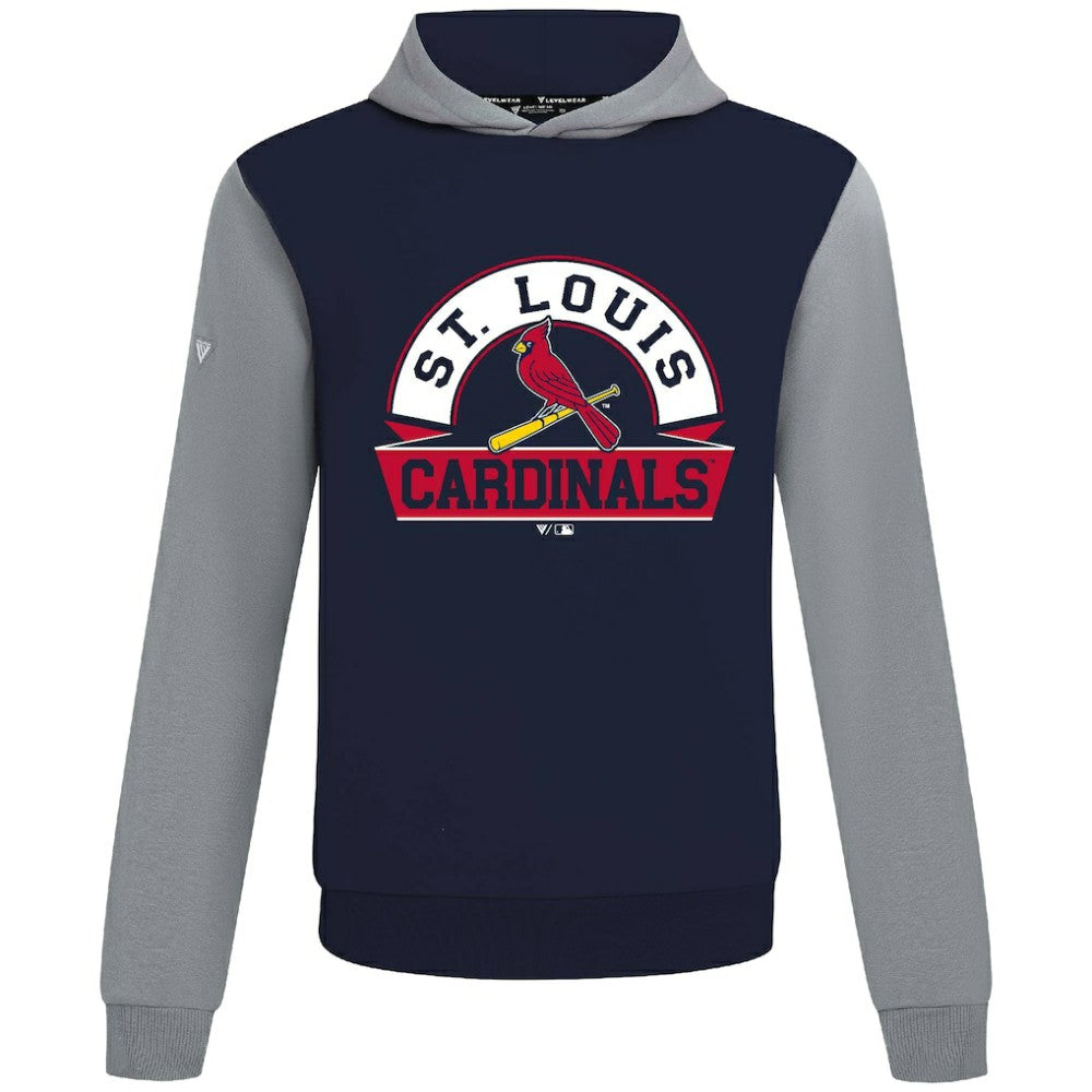 St. Louis Cardinals Levelwear Throwback Ultimate Banner Arch Hoodie - Navy