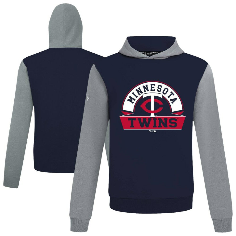 Minnesota Twins Levelwear Throwback Ultimate Banner Arch Hoodie - Navy
