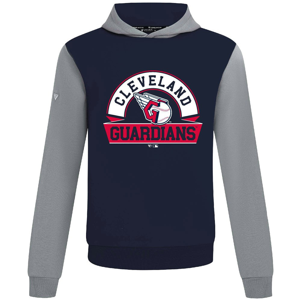 Cleveland Guardians Levelwear Throwback Ultimate Banner Arch Hoodie - Navy