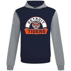 Detroit Tigers Levelwear Throwback Ultimate Banner Arch Hoodie - Navy