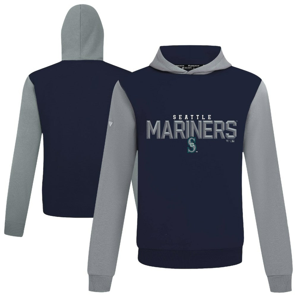 Seattle Mariners Levelwear Throwback Carve Ultimate Hoodie - College Navy